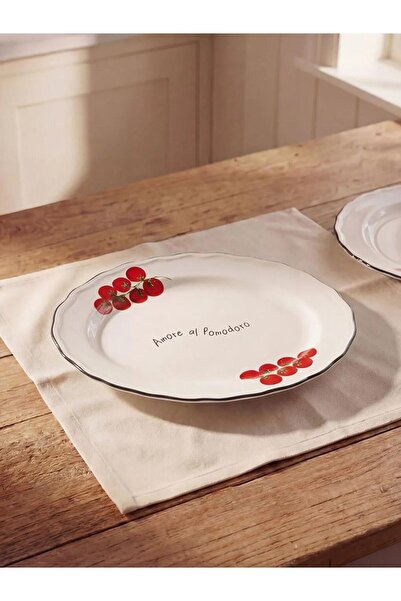 LC Waikiki Tomato Printed Ceramic Plate (S6)