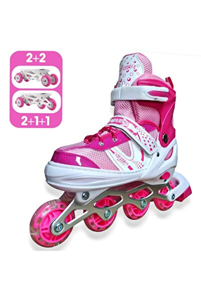 berattoys ışıklı paten çocuk pateni alıştırma pateni metal paten silikon teke...