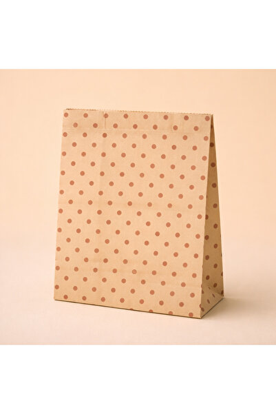 Enerji ambalaj KIRMIZI PUANTİYELİ KRAFT KESE KAĞIDI 1 ADET