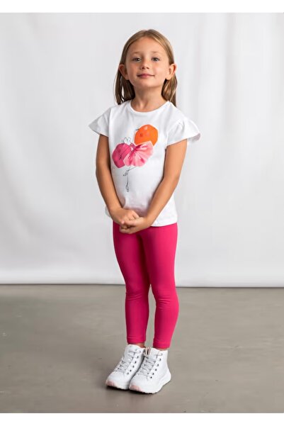 MAYORAL Li̇mi̇ Girl's Soft Flexible T-Shirt Tights 2-Piece Set