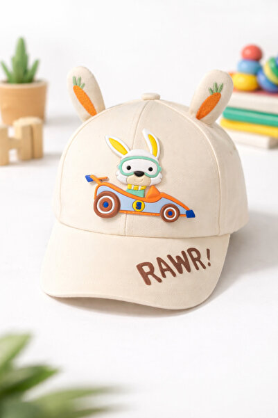 synshop Καπέλο για κορίτσια και αγόρια με κρεμ ωτοκόμμωση, βαμβακερό, αναπνεύ...