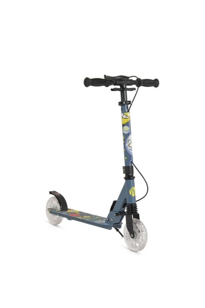 byox Snazzy Grey Folding Scooter, Suspension, Hand and Foot Brake, Adjustable...