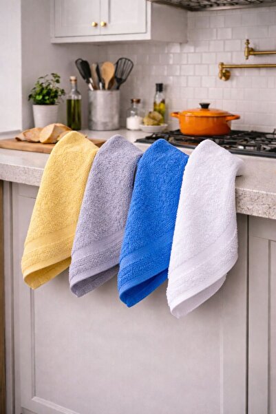 Bikaya Home 100% βαμβακερό πανί πετσέτας |   30x30 εκ. |   Πακέτο των 4 |   Υ...