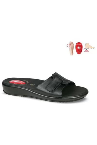 Ceyo 9200-12ı شبشب نسائي أسود لتقويم العظام