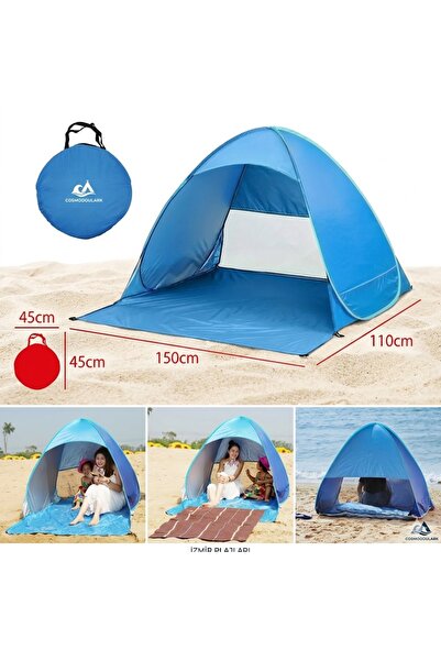 QUALIA HOME OTOMATİK POP UP PRATİK PLAJ ÇADIRI GÖLGELİK 145*165*110 CM