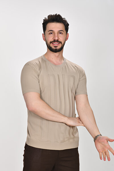 VALERİO MEN Labyrinth Pattern Zero Collar Premium Knitwear