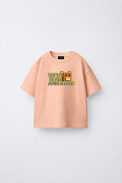 fasardi Super Bear Adventure Super Bear Printed Oversized 100% Cotton Short S...