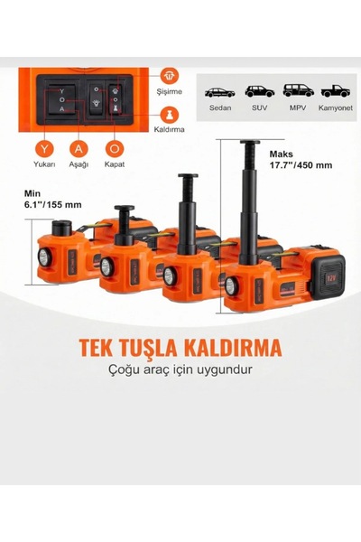 RAYTENG Çakmaklık Girişli Hidrolik 5 Ton Taşıma Kapasiteli Kompresör Özellikl...