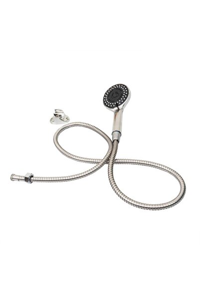 FOXMAG24 Shower head set plus 150cm hose and holder, chrome/black