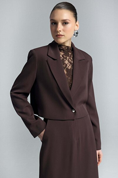 Sateen Κοντό Μπουφάν Mari - Καφέ