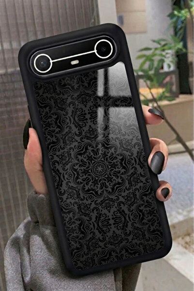 TECNO Spark Slim 5G Uyumlu Siyah Karışık Tasarımlı Glossy Premium Kılıf