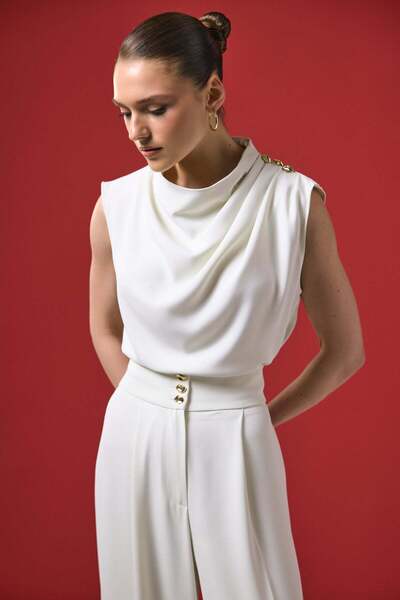 Sateen Τάλια Μπλούζα - Εκρού