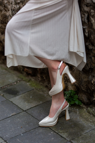 EREN SHOES BAG Pantofi de seară pentru femei cu toc platformă și vârf închis ...