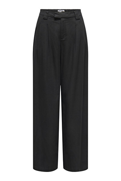 ONLY Onlsvea Παντελόνι από Μείγμα Λινών με Κανονική Εφαρμογή και Μέση Μέσης Ε...