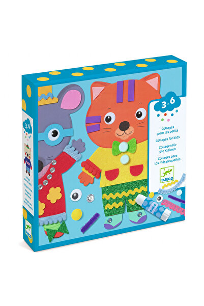 djeco Creative Collage Game Little Friends,