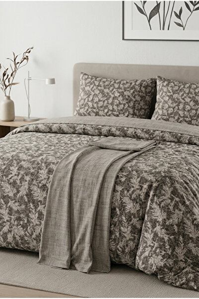 Peacock Σετ Παπλωματοθήκης Διπλό 4 Τεμάχια 100% Βαμβάκι