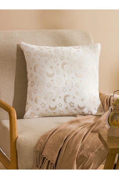 LC Waikiki LCW HOME Sarı Ay Baskılı Kırlent Kılıfı 45x45 Cm