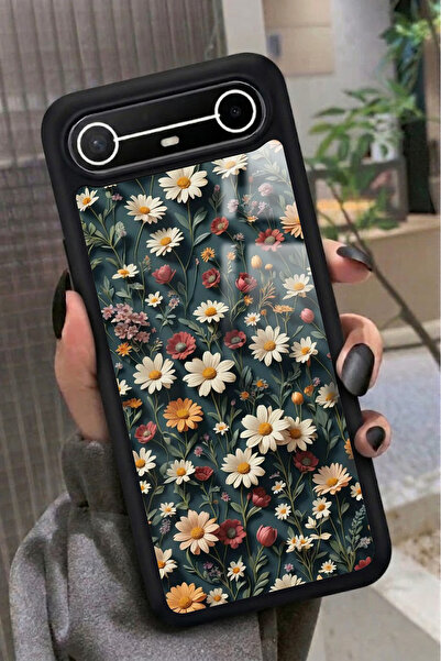 TECNO Spark Slim 5G Uyumlu Karışık Çiçek Tasarımlı Glossy Premium Kılıf