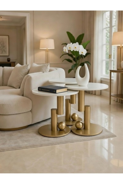 ZY METAL TASARIM Yan sehpa orta sehpa zigon sehpa