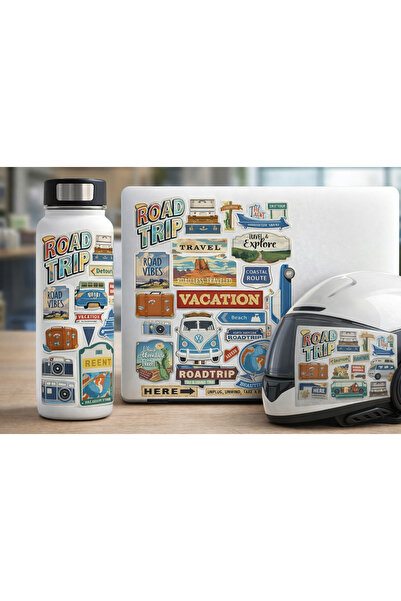 Limitless Design ملصق رحلة على الطريق وسفر 22x30 سم - ديكور حائط للسفر بتصميم...