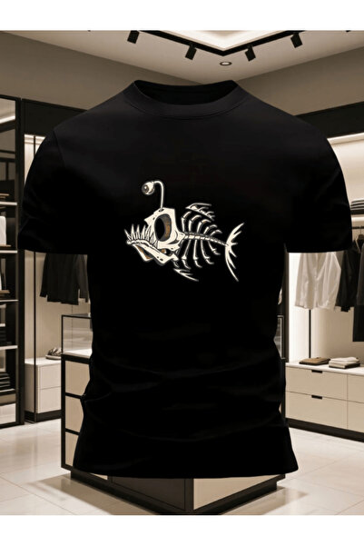 one button Μπλουζάκι Premium Oversize με στάμπα Ψαριού Φαναριού