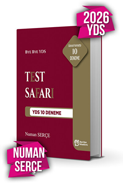 BYE BYE AKADEMİ 2026 YDS İngilizce 10lu Deneme Kitabı Numan Serçe