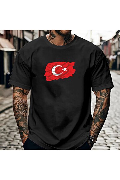 qubo sportswear & company Unisex Oversize Printed Cotton Crew Neck Short Slee...