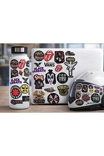 Limitless Design ملصق معدني ثقيل الوزن بتصميم موسيقى الروك 22x30 سم |   ديكور...