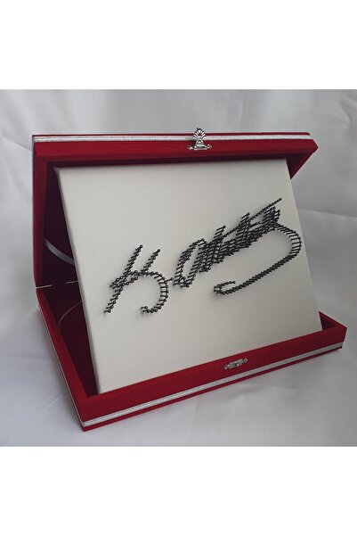 Payidar Design ATATÜRK İMZALI FİLOGRAFİ SANATI PLAKET TABLO