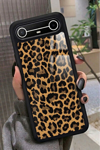 TECNO Spark Slim 5G Uyumlu Kahverengi Leopar Tasarımlı Glossy Premium Kılıf