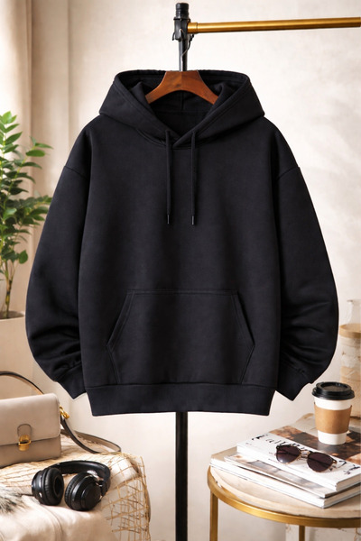 Karatopak Unisex Summer Hooded Sweatshirt Without Hood Thin Fabric Oversize B...