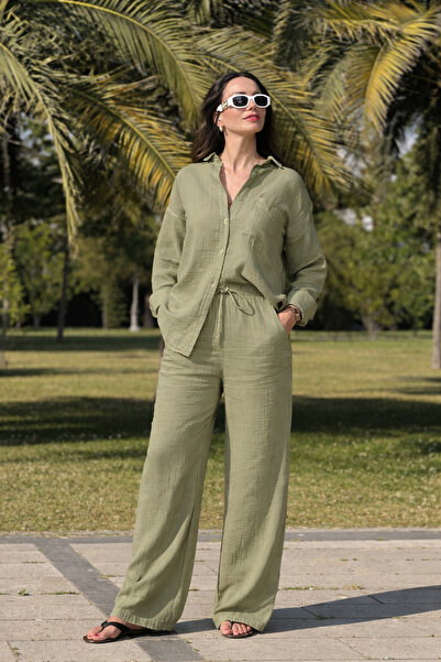 ikomteks Muslin Oversize Shirt Pants Set