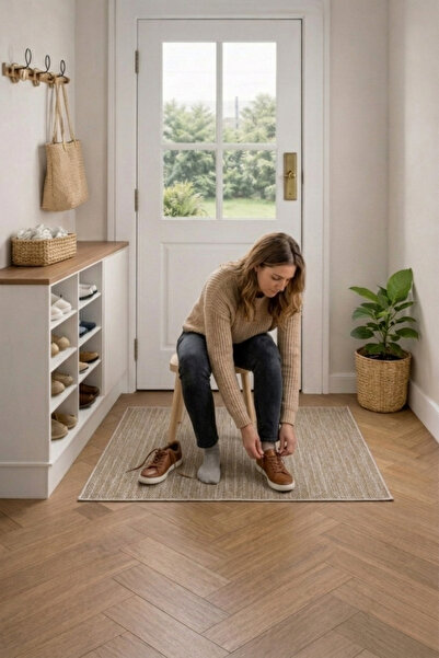 Bonny Home سجادة مونتيرا سيزال بني اللون للمدخل - سجادة أمام الباب -7009