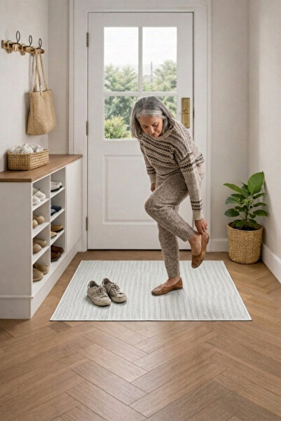 Bonny Home سجادة مونتيرا سيزال كريم للمدخل - سجادة أمام الباب -7010