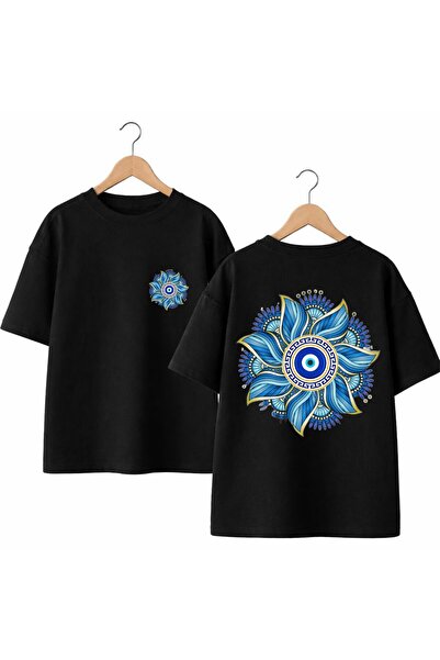 playwear Majica sa zvezdastim motivom i ukrasom "zločito oko" na leđima i gru...