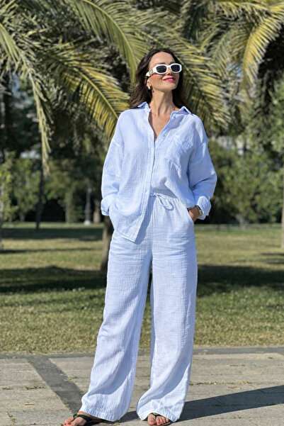 ikomteks Muslin Oversize Shirt Pants Set