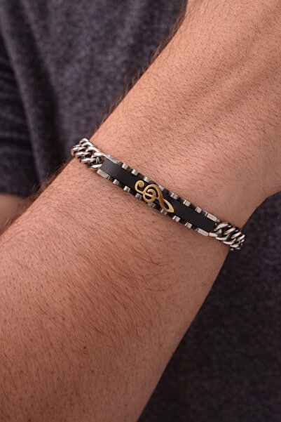 HER ŞEY NOTA www.herseynota.com 316L Stainless Steel Men's Bracelet with Left...