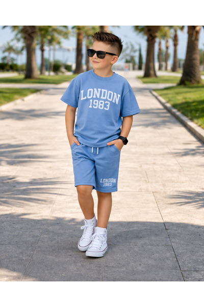 KOKOŞ BEBEK Boy's London Printed Shorts Set - Age 3/12 - 31686