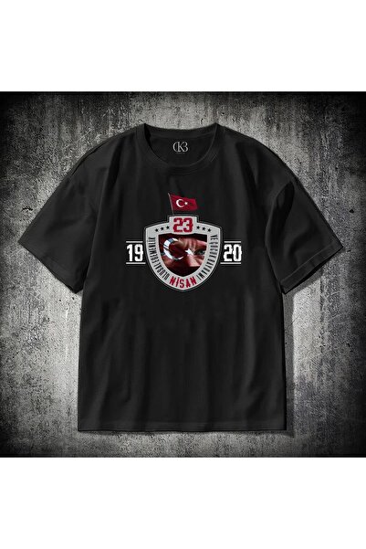 qubo sportswear & company 23NİSAN Unisex Βαμβακερό μπλουζάκι με στάμπα και κο...