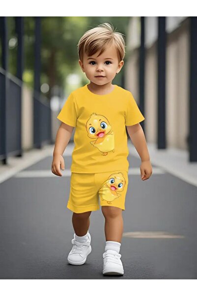 VESTIR BIEN Printed Children's Summer Shorts Top and Bottom Set Cotton