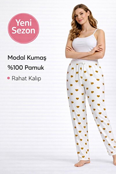 MİRA BUTİK Women's Patterned Pajamas Single Bottom