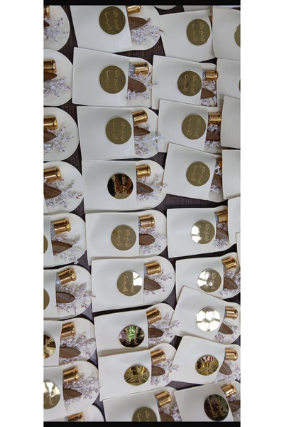 Gift LAB توزيعات جلد مع لوقو اكريلك حسب الطلب(12حبه)للمناسبات (سادة - مواليد ...