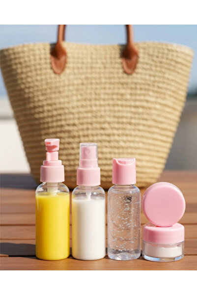TakÇalıştır Ieg ™   Compact 5-Piece Travel Cosmetic Bottle Set