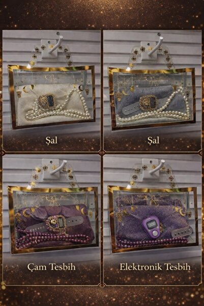 ALMANARA PROJECT 4 Different Colorful Luxury Women's Prayer Beads Set with St...