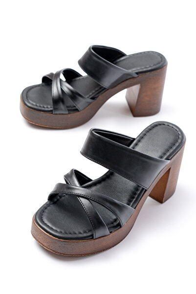 SEEM Γυναικείες παντόφλες με χοντρό τακούνι Gabby