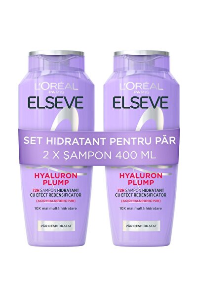 L'Oreal Paris Pack 2x Hyaluron Plump moisturising shampoo for dehydrated hair...