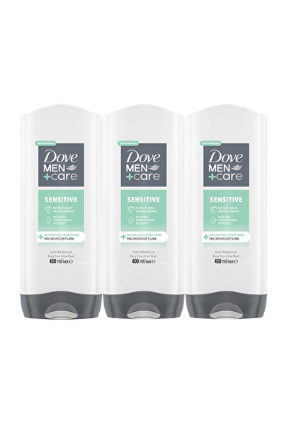 Dove Set 3x Men+Care Sensitive Shower Gel 400 ml