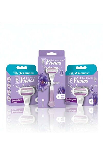 BOLAND LAURA فيونوس كومفورت جلايد بريز - ماكينة حلاقة بثلاث شفرات + 8 رؤوس بديلة