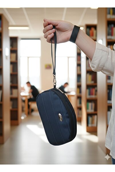 NEWFULL Portfolio Style Double Compartment Makeup and Hand Bag - Textured Model