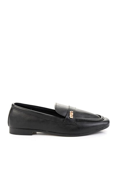 Bambi Siyah Kadın Loafer Ayakkabı K01688011609